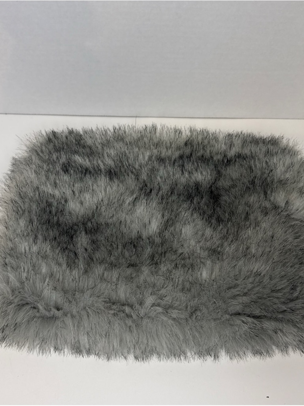 Plush Faux Fur Gray women's winter hand muff